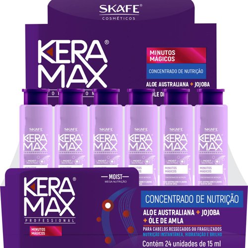 Kit Ampolla Megadosis Skafe Keramax Minutos Mágicos nutrición 24x15ml