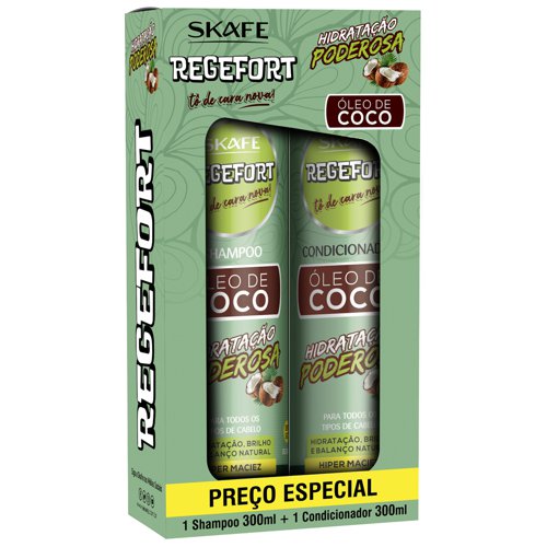 Kit Mantenimiento Skafe Regefort Hidratación Poderosa Coco 2x300ml