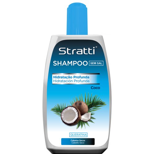 Champú Stratti Coco con Keratina sin sal 400ml