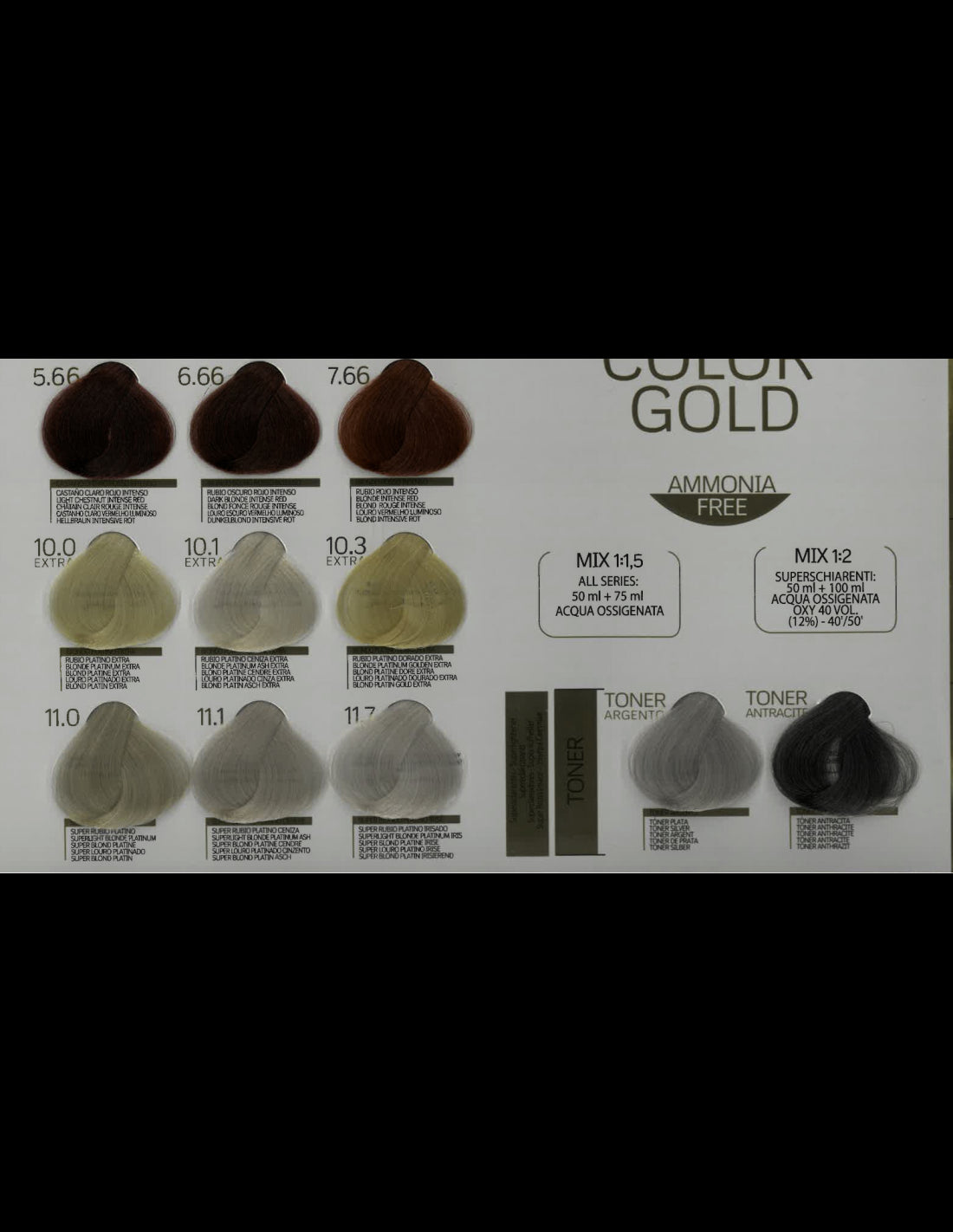 Tinte Sin Amoniaco Color Gold 100 ml (61 Tonos)